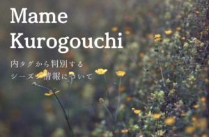 【マメクロゴウチ(mame kurogouchi)】中古相場と内タグから判別するシーズン情報について